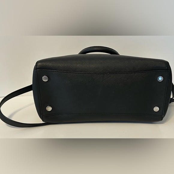 Michael Michael Kors Black Ciara Saffiano Leather Satchel Crossbody - Picture 7 of 10